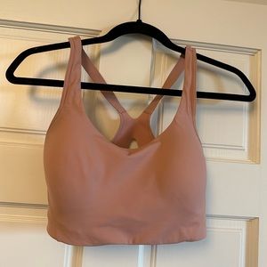Light pink lululemon sports bra 32DD racerback adjustable straps lightly lined